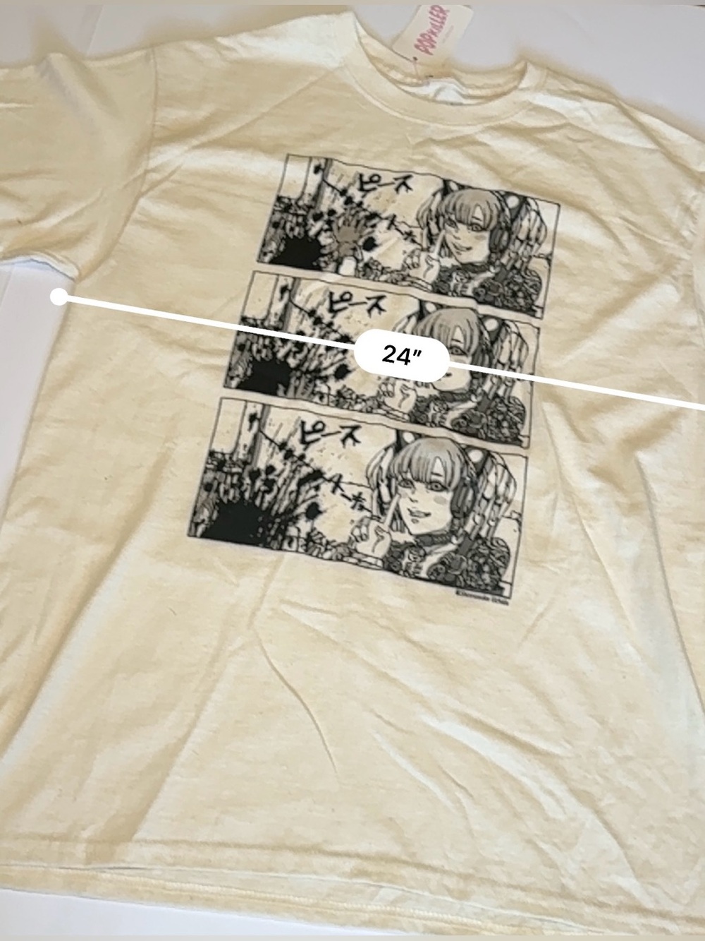 Nwt Popkiller X Shinnosuke Uchida Manga Graphic T-Shirt - Cream / Large — image 6 of 8